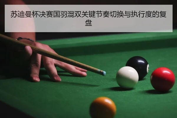 苏迪曼杯决赛国羽混双关键节奏切换与执行度的复盘